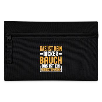 Dicker Bauch Lustig Spruch Geschenk - Federtasche - Schwarz - Vorne