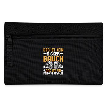 Das Feinkostgewölbe – Witziges Bauch Shirt - Federtasche - Schwarz - Vorne