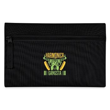 Funny Harmonica Player Gangsta Harmonica - Federtasche - Schwarz - Vorne