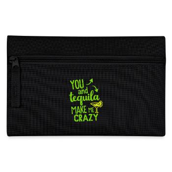 Tequila Party Spruch Zitat - Federtasche - Schwarz - Vorne