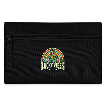 St. Patrick's Day Lucky Vibes Regenbogen - Federtasche - Schwarz - Vorne