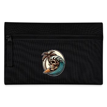 Surfing Surfer skull - Pencil Case - black - Front