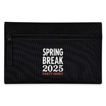 Spring Break 2025 Party Shirt - Federtasche - Schwarz - Vorne