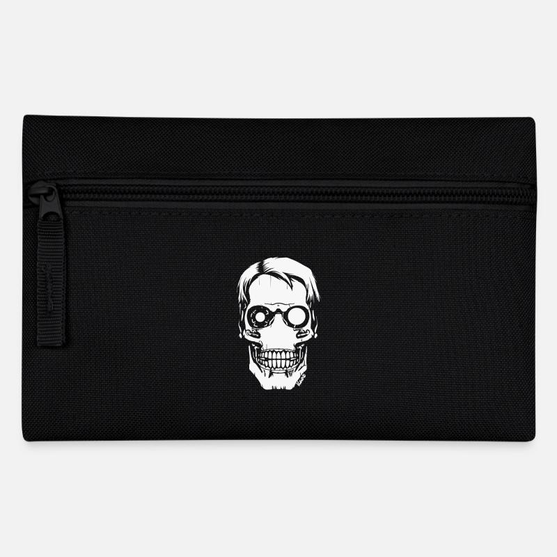 Cyber Skull – Futuristischer Totenkopf - Federtasche - Schwarz