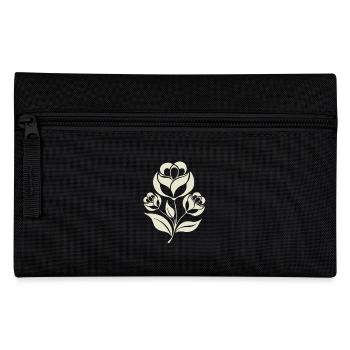 Blumen - Frühling - Sommer - Spruch - Federtasche - Schwarz - Vorne