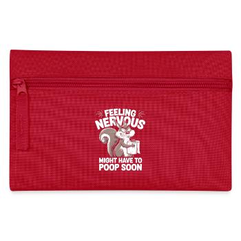 Intestin irritable Syndrom Écureuil Caca Humour - Trousse - rouge - Devant