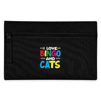 Bingo Spieler - Ich Liebe Bingo Und Katzen - Federtasche - Schwarz - Vorne