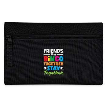 Friends who play bingo stay together - Pencil Case - black - Front