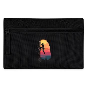 Klettern am Limit: Bouldern im Sonnenaufgang - Federtasche - Schwarz - Vorne
