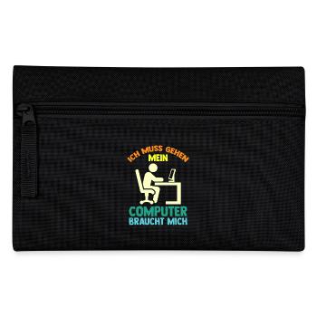 Computer Gamer Zocker Programmierer Administrator - Federtasche - Schwarz - Vorne