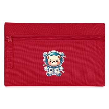 Teddybär Astronaut - Federtasche - Rot - Vorne