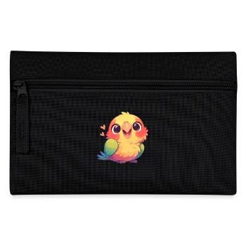 Papageie Papagei - Federtasche - Schwarz - Vorne