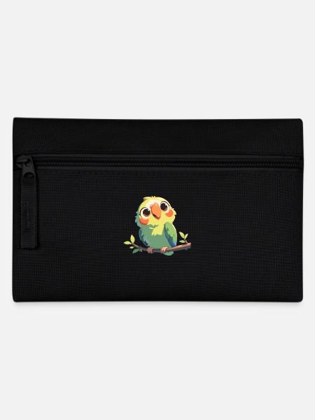 Papageie Papagei - Federtasche - Schwarz