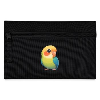 Papageie Papagei - Federtasche - Schwarz - Vorne