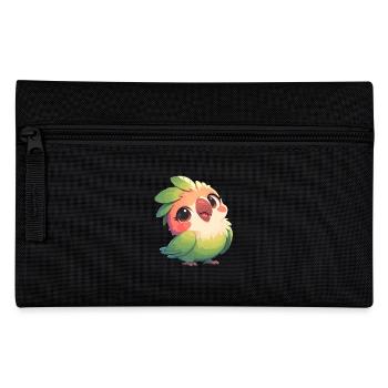 Papageie Papagei - Federtasche - Schwarz - Vorne