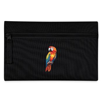 Papageie Papagei - Federtasche - Schwarz - Vorne