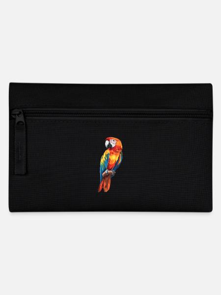 Papageie Papagei - Federtasche - Schwarz