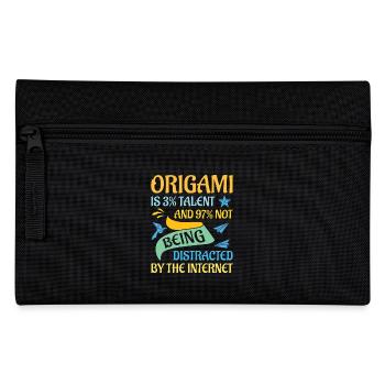 Origami japanische Papierfaltkunst - Federtasche - Schwarz - Vorne