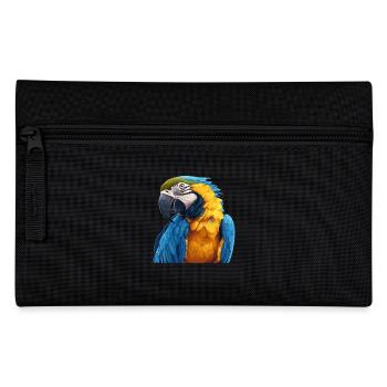 Papageie Papagei - Federtasche - Schwarz - Vorne
