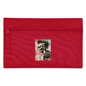 Punk Rock Totenkopf Design - Federtasche - Rot - Vorne