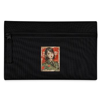Art de la propagande : belle femme soldat dans un style rétro - Trousse - noir - Devant
