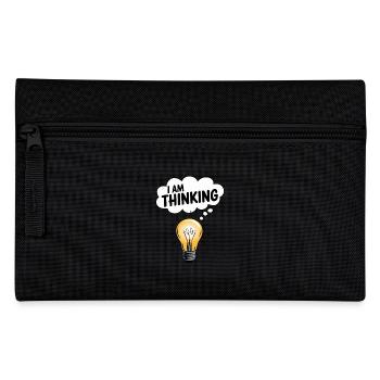 Je pense ampoule Pensée Nuage de pensée Créativité - Trousse - noir - Devant