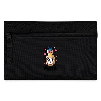 Mayo, Sweet Bottle Motif with Hearts and Bow - Pencil Case - black - Front