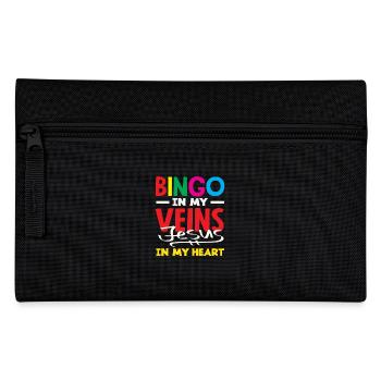 Bingo In My Veins Jesus In My Heart - Pencil Case - black - Front