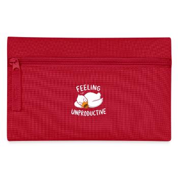 Feeling Unproductive Relaxing Duck - Pencil Case - red - Front