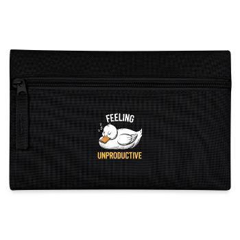 Feeling Unproductive Duck Illustration - Pencil Case - black - Front