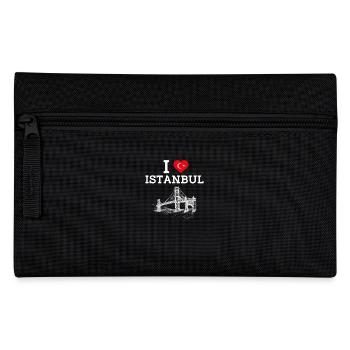 I Love Istanbul Turkey Golden Gate Bridge Flag Pun - Pencil Case - black - Front