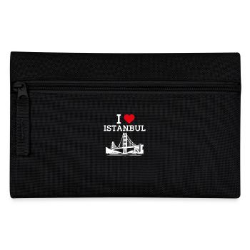 J’aime Istanbul Golden Gate Bridge Lover Coeur Jeu de mots - Trousse - noir - Devant