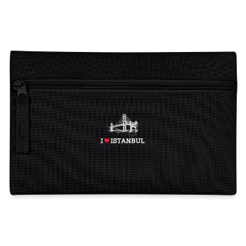 I Love Istanbul Cool Golden Gate Bridge Heart Flag - Pencil Case - black - Front