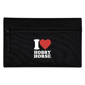 I Love Hobby Horse - Herz - Hobby - Federtasche - Schwarz - Vorne