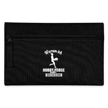 Warum ich Hobby Horse reite? Weil ich es kann - Federtasche - Schwarz - Vorne