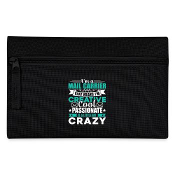 Mail Carrier Cool And Crazy Mail Carrier - Pencil Case - black - Front