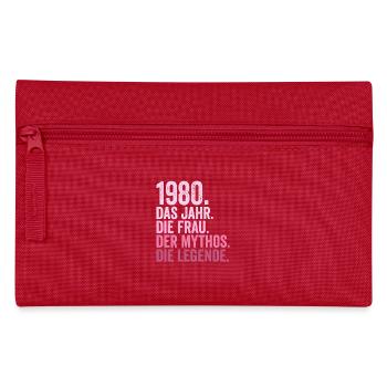 1980 Jahr Frau Mythos Legende Geburtstag - Federtasche - Rot - Vorne