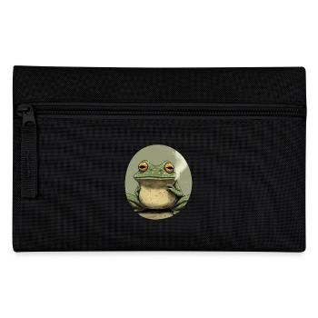 Pot-smoking frog laughs: weed and croak - Pencil Case - black - Front