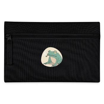 Funny frog smokes pot: pure cannabis and croak - Pencil Case - black - Front