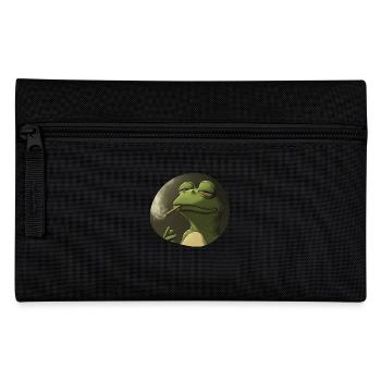 Psychedelic stoner frog smokes weed pure - Pencil Case - black - Front