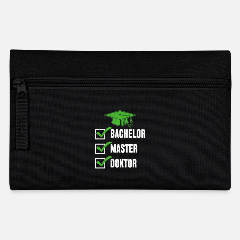 Doktortitel Lustig BACHELOR MASTER DOCTOR Lustiges - Federtasche - Schwarz