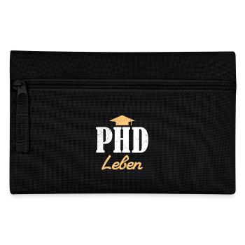 Doktorand PH.D LEBEN Doktortitel Lustiges - Federtasche - Schwarz - Vorne