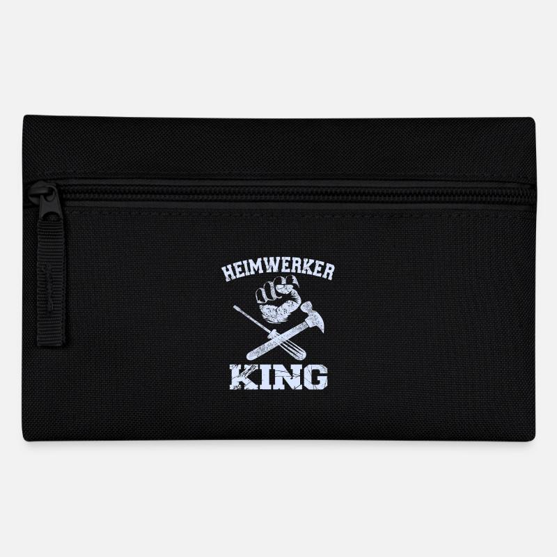 Opa Heimwerker King Bastler Papa Männer Vatertag - Federtasche - Schwarz