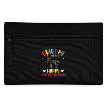 Origami japanische Papierfaltkunst - Federtasche - Schwarz - Vorne
