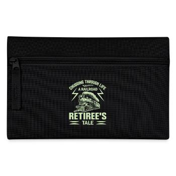 Eisenbahn Zugführer Rente Rentner Zug - Federtasche - Schwarz - Vorne