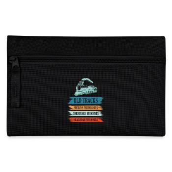 Eisenbahn Zugführer Rente Rentner Zug - Federtasche - Schwarz - Vorne