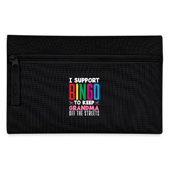 Je soutiens le Bingo pour Mamie - Trousse - noir - Devant