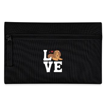 Dachshund Rauhaardackel - Federtasche - Schwarz - Vorne