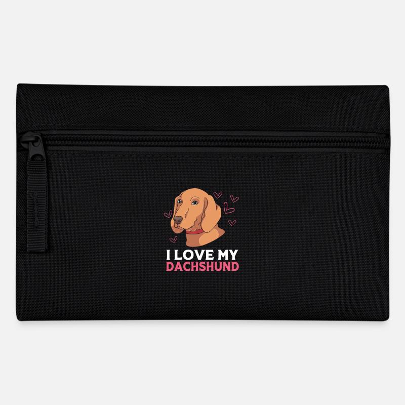 Dachshund Rauhaardackel - Federtasche - Schwarz