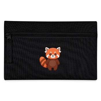 Animal Cartoon Red Panda - Pencil Case - black - Front